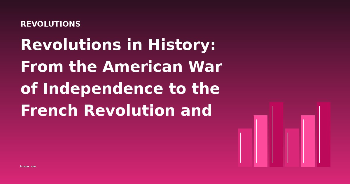 Revolutions in History: From the American War of Independence to the French Revolution and Beyond