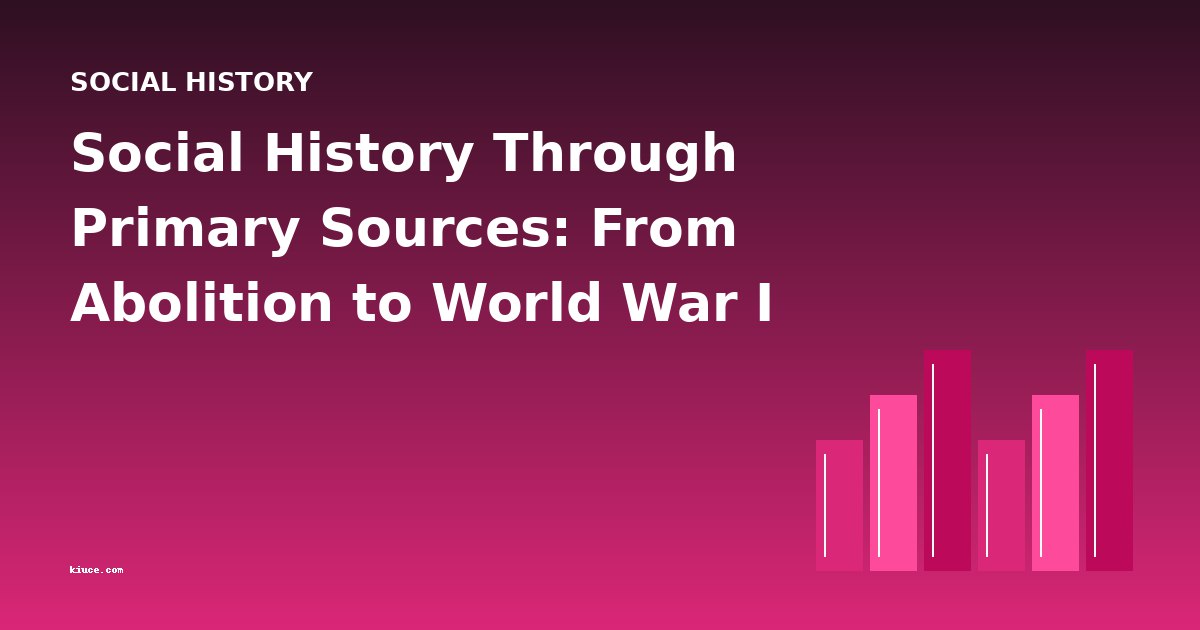Social History Through Primary Sources: From Abolition to World War I