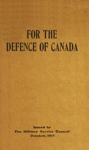 Cover of For the defence of Canada — Key ...