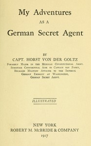 Cover of My adventures as a German secret...