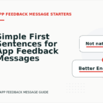 Simple First Sentences for App Feedback Messages