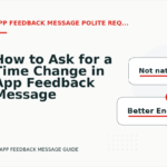 How to Ask for a Time Change in App Feedback Message English