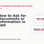 How to Ask for Documents or Information in App Feedback Message English
