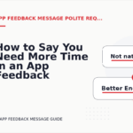 How to Say You Need More Time in an App Feedback Message