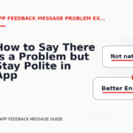 How to Say There Is a Problem but Stay Polite in App Feedback Message English