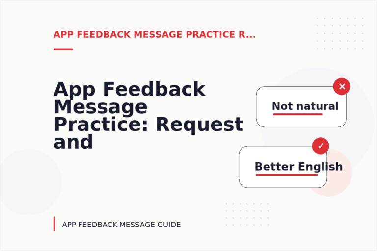 App Feedback Message Practice: Request and Reply Examples App Feedback Message Practice: Request and Reply Examples