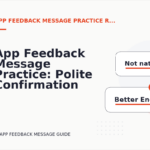 App Feedback Message Practice: Polite Confirmation Examples
