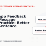 App Feedback Message Practice: Better Sentence Choices