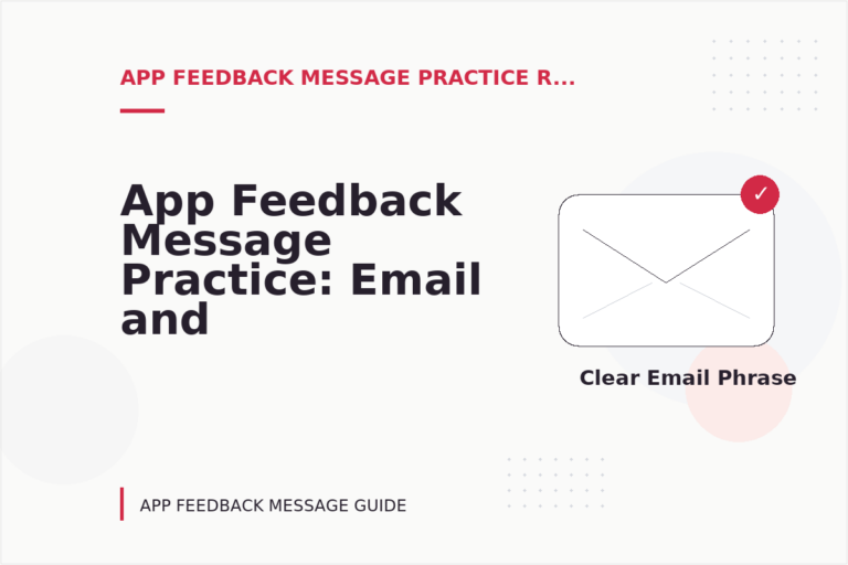 App Feedback Message Practice: Email and Message Examples