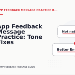 App Feedback Message Practice: Tone Fixes for Real Situations