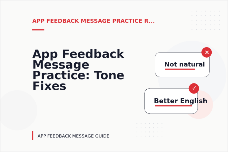 App Feedback Message Practice: Tone Fixes for Real Situations App Feedback Message Practice: Tone Fixes for Real Situations